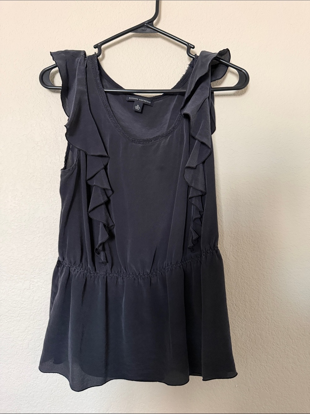 Banana Republic Black Ruffle Peplum Camisole